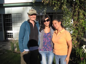 Outside of my homestay with Spanish Teacher, Milagros, and homestay "mom" Lucy