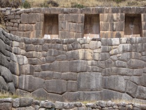 Trapezoid niches.... but how many different sided polygons can you find in the Incan stonework?